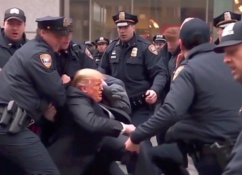 Polémica por falsas fotos creadas con inteligencia artificial de la supuesta captura de Donald Trump
