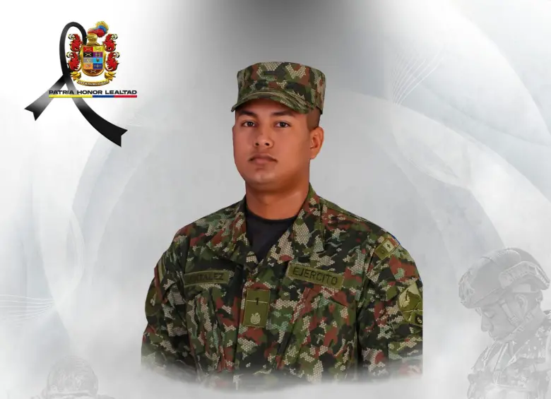 Con esta imagen, el Ejército rindió homenaje al soldado profesional Luis González, quien murió en un accidente en Santa Marta. FOTO: CORTESÍA DEL EJÉRCITO.