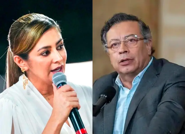 Gobernadora del Tolima, Adriana Magali Matiz; y Gustavo Petro. FOTO PRESIDENCIA Y GOBERNACIÓN DEL TOLIMA. 