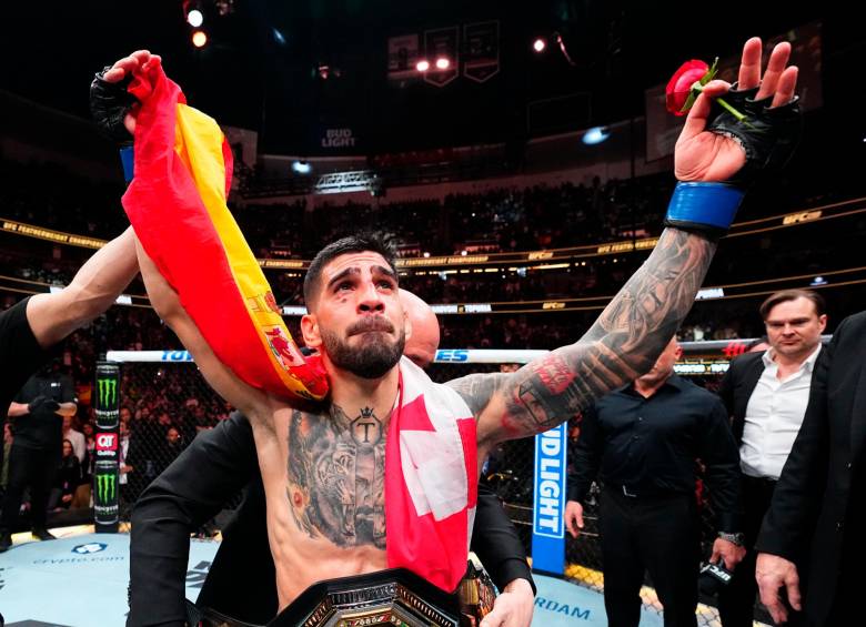 Es el primer español que logra un título mundial de la UFC. FOTO tomada de ‘X’: @UFC