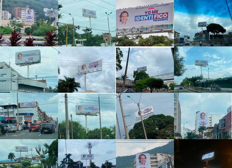 El candidato deberá quedarse con 8 de sus vallas. FOTO Twitter 