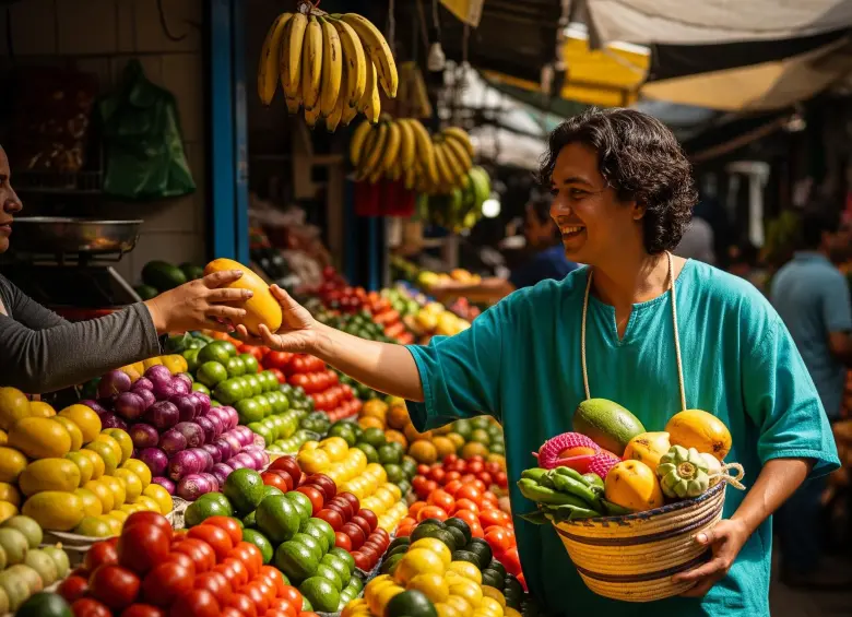 Un total de 34 alimentos básicos en la canasta familiar se mantienen exentos de este gravamen. FOTO: Made with Google AI