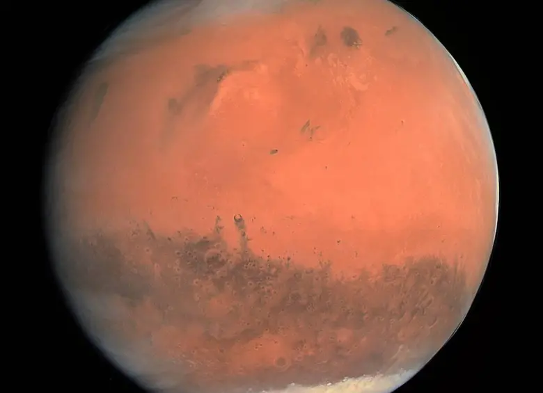 Imagen de Marte tomada por el instrumento Osiris a bordo de la nave espacial Rosetta de la ESA. FOTO cortesía ESA