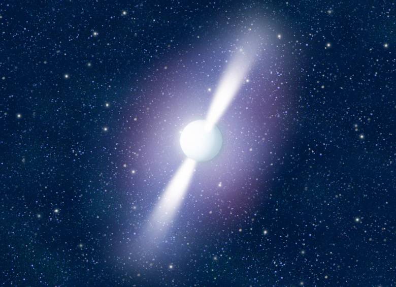 Este es un púlsar, un objeto astronómico que puede observar el radiotelescopio FAST. FOTO GETTY