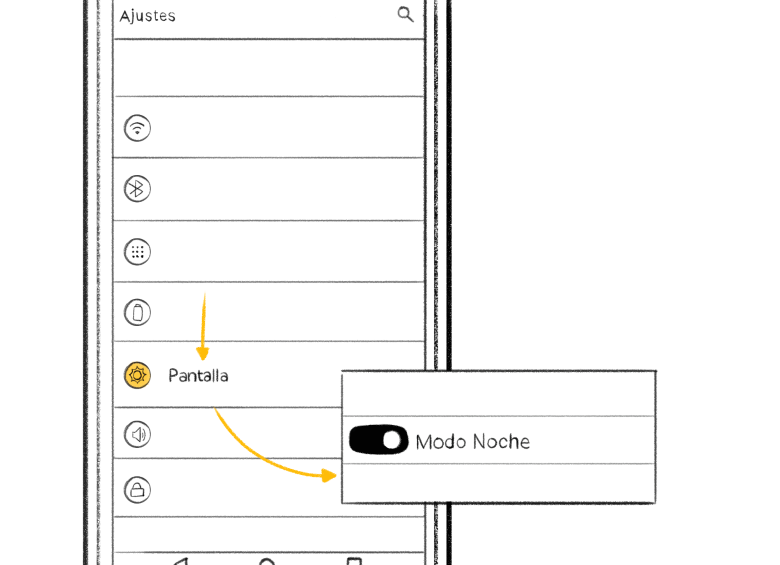 Gutiérrez recomienda cambiar la configuración a Modo nocturno durante la primera hora de la mañana y la última en la noche para evitar una fatiga visual. Puede realizarlo para dispositivos IOS yendo a configuración, pantalla, brillo y Modo Nocturno. En Android, diríjase a Ajustes, Pantalla y Modo Nocturno.