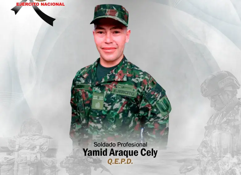 Él fue el soldado profesional asesinado por el ELN en Tibú, Norte de Santander. FOTO: CORTESÍA DEL EJÉRCITO.