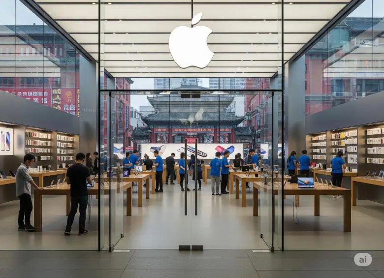 Los resultados se produjeron después de siete trimestres consecutivos de descenso de las ventas en la región, que una vez fue un motor de crecimiento fiable para Apple. FOTO: Imagen ilustrativa generada con IA.