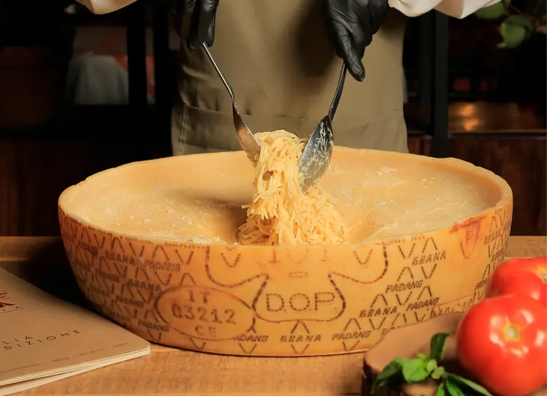 La Pasta Grana Padano es el plato estrella del restaurante. Foto: Cortesía.