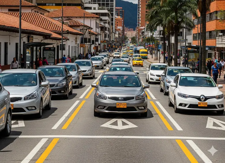 Con el impulso de los eléctricos e híbridos, el dinamismo de ciudades intermedias y el repunte de los vehículos de carga, el mercado automotor colombiano muestra señales claras de recuperación. FOTO: Made with Google AI