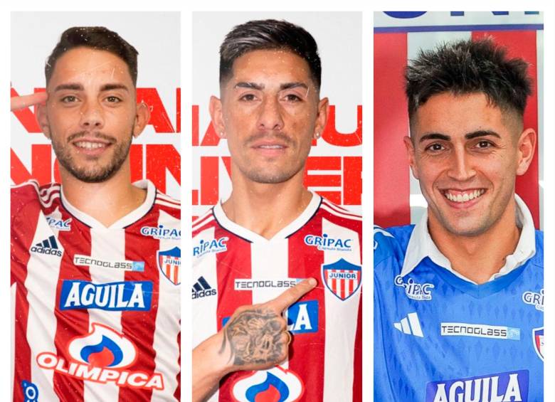 Los tres refuerzos de Junior para este segundo semestre del 2023 son extranjeros. FOTOS TWITTER @JuniorClubSA