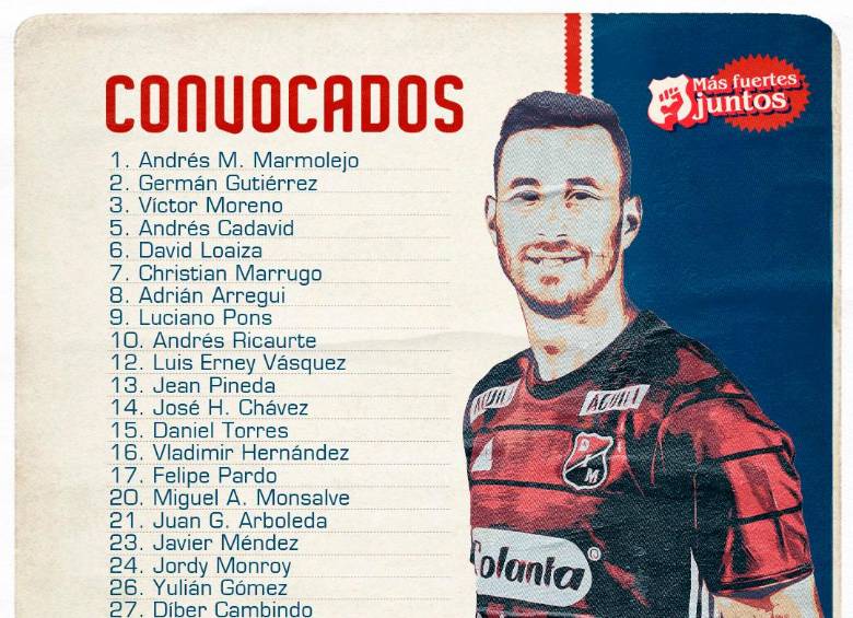 Medellín ya viajó a Pereira: estos son los convocados para la final de la liga 