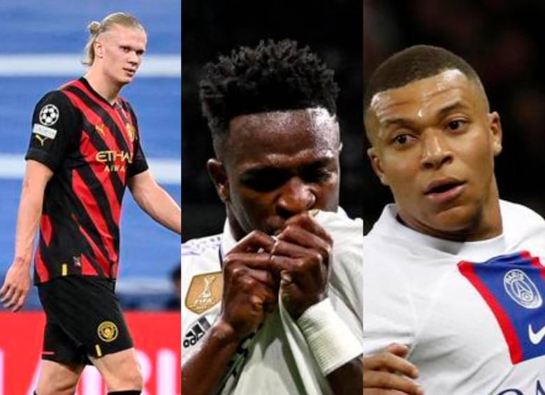 Erling Haalad, Vincius Junior y Mbappé son los más caros del mundo. FOTOS AFP