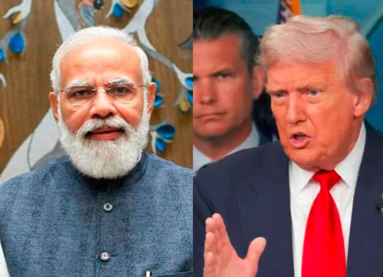 Narendra Modi, primer ministro de India, y Donal Trum, presidente de Estados Unidos. FOTO AFP Y TWITTER