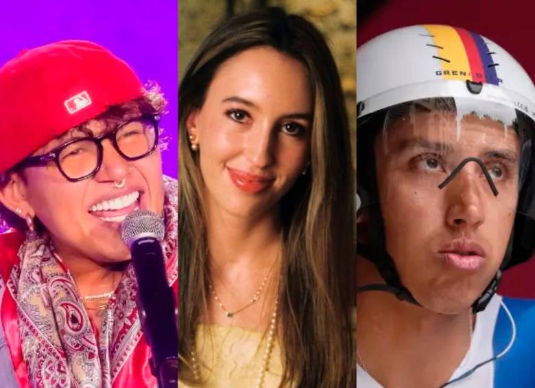  El cantante Beéle; Isabella Espinosa, CEO y fundadora de Baobab; y el ciclista Egan Bernal. 