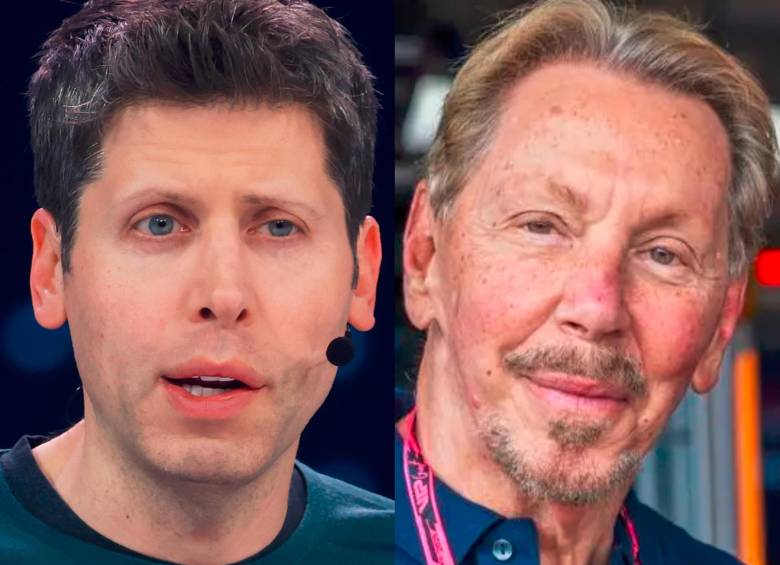 Sam Altman y Larry Allison. FOTO GETTY
