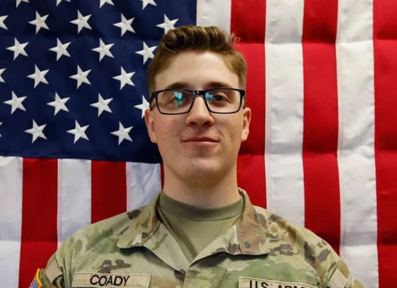 Declan Coady, 20 años. FOTO: Ejercito de Estados Unidos.