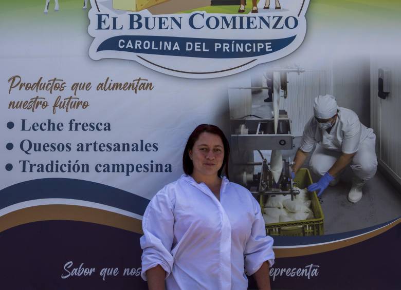 En Lácteos El Buen Comienzo, Andrea puede producir hasta 85 kilogramos de productos transformados al día. FOTO JULIO CÉSAR HERRERA