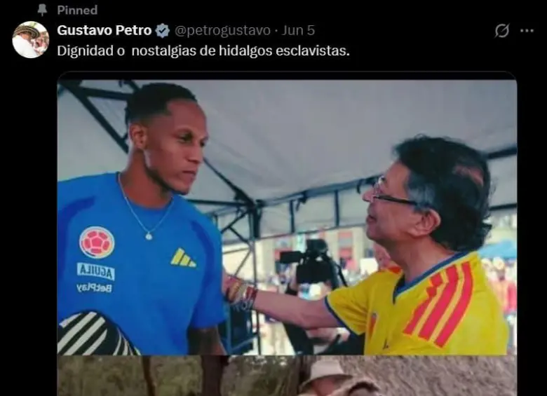 El mensaje se encuentra fijado o pinned en el perfil de X del mandatario. FOTO: Redes sociales. 