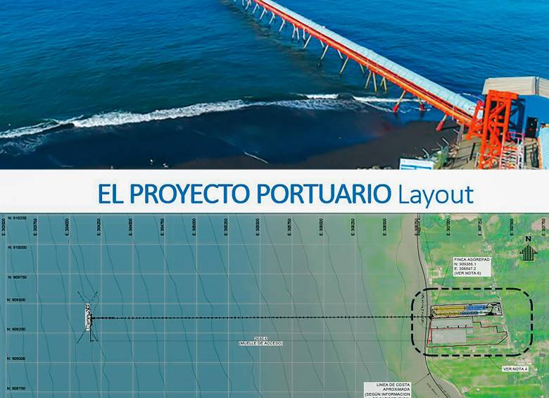 Puerto Cirilo, una de las cinco terminales que tendrá Urabá y que estará ubicada en el corregimiento de Punta de Piedra, en Turbo. FOTO cortesía