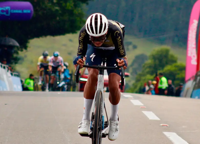 Diego Camargo logró su segunda etapa en la presente edición de la Vuelta a Colombia. Foto: Cortesía Diego Giraldo-Team Medellín
