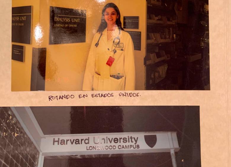 Algunas imágenes de la doctora Liliana en su primera estadía en Harvard. FOTO: Cortesía.