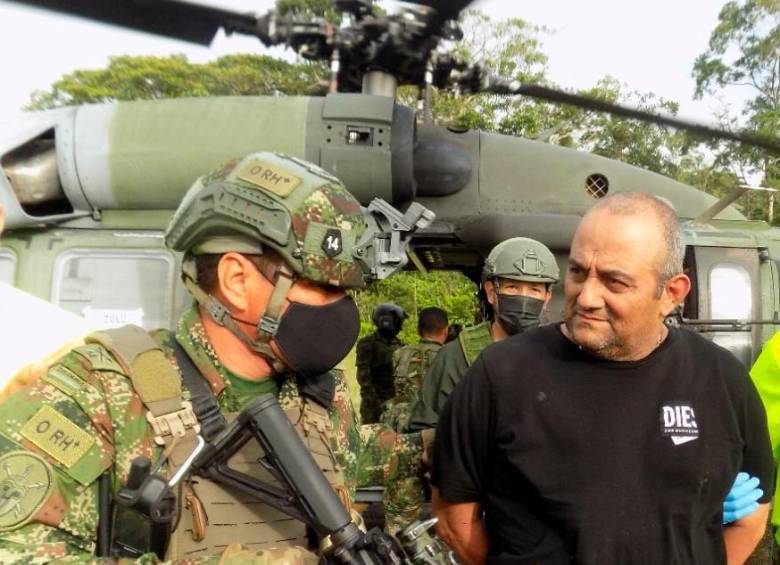 Dairo Antonio Úsuga David, alias “Otoniel”, fue capturado el 23 de octubre de 2021 en Necoclí, Antioquia. FOTO: ARCHIVO
