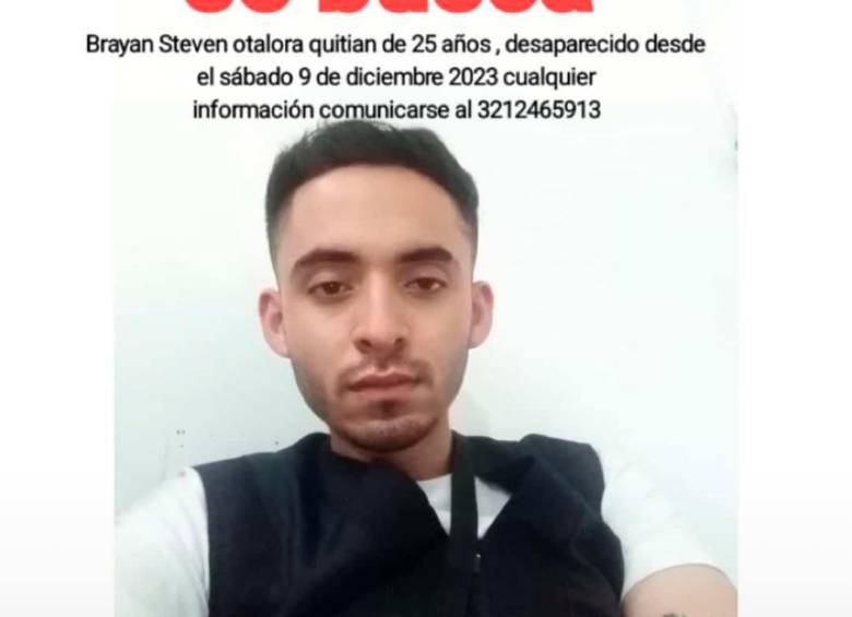 Brayan Steven Otálora tiene 25 años. FOTO CORTESÍA 