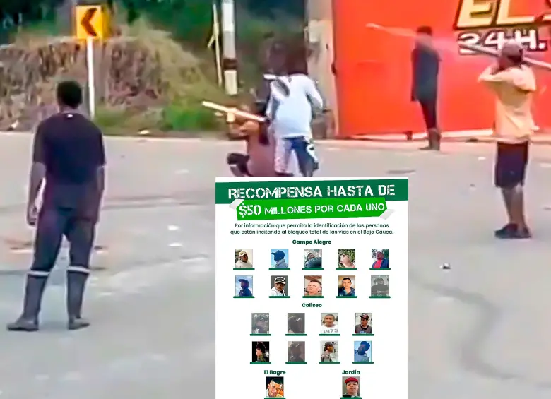 En los últimos días se han presentado ataques con tatucos a las autoridades en medio del paro minero en el Bajo Cauca. Ante esto y otros hechos de orden público, desde la Gobernación de Antioquia ofrecieron recompensa por los responsables. FOTOS: Captura de video