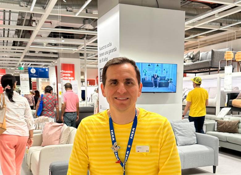 Carlos Eduardo Ocampo, gerente de la tienda de Ikea en Envigado FOTO CORTESÍA