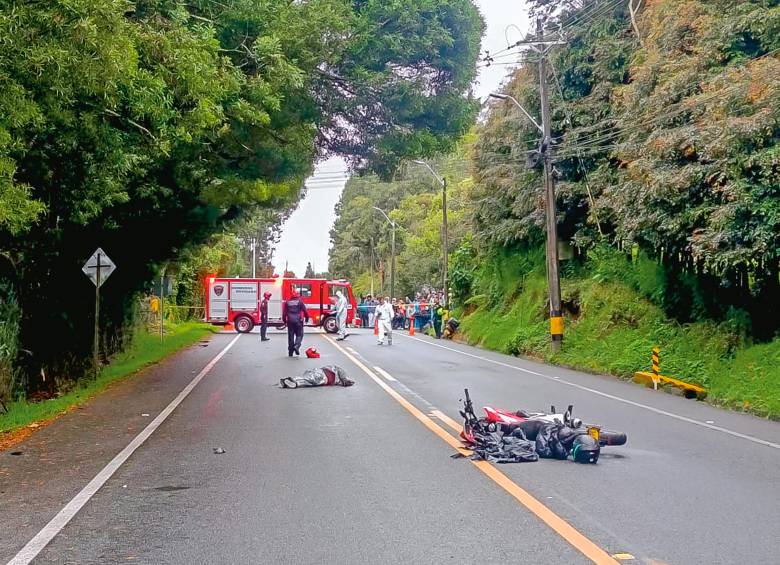 Un motociclista murió en el km 10+550 de la vía Palmas–Aeropuerto. FOTO Cortesía