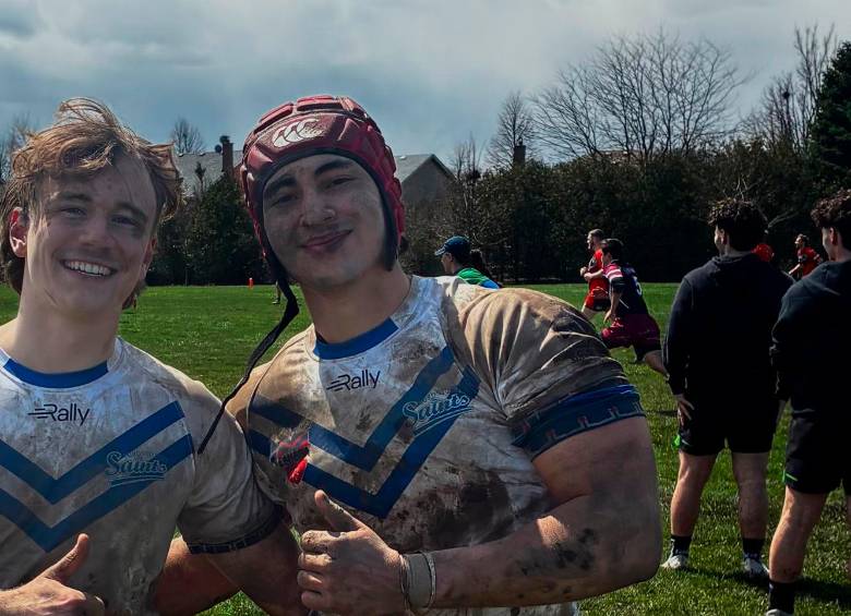 Santiago Benavides Júnior (su padre, un cantante reconocido de música cristiana se llama igual), juega rugby en varios equipos de Canadá. Le manifestó a El Colombiano que le gustaría jugar en Europa. FOTO cortesía 