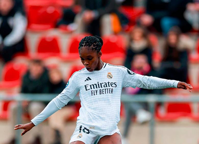 Linda Caicedo fue figura del Real Madrid en el clásico ante el Atlético de Madrid. FOTO @realmadridfem