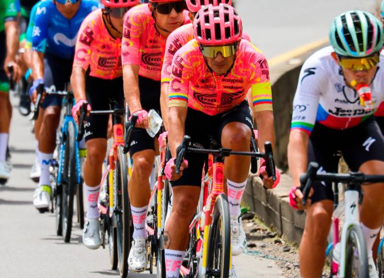 El ciclista ecuatoriano Richard Carapaz ocupa la décima casilla de esta edición del Tour Colombia 2024. FOTO: ÁNDERSON BONILLA 