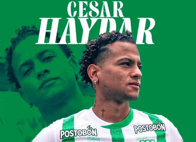 César Haydar ya se puso la camiseta de Nacional. FOTO @nacionaloficial