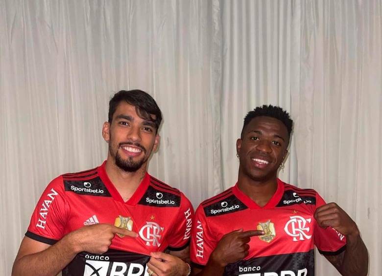 Los futbolistas brasileños Lucas Paquetá y Vinicius Junior compartieron vestuario en el Flamengo. FOTO: TOMADA DEL INSTAGRAM DE @lucaspaqueta