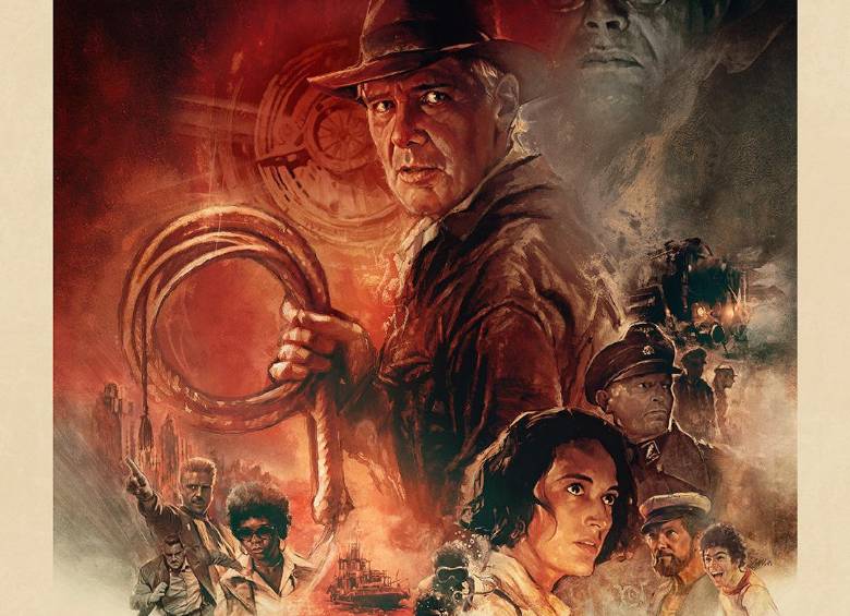 Harrison Ford regresa en el papel del legendario héroe arqueólogo en esta esperada última entrega de la icónica franquicia. Foto: AFP
