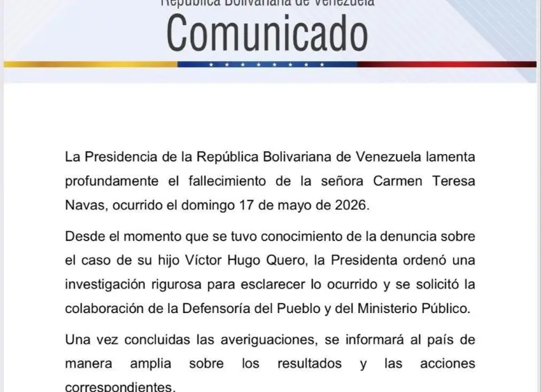 Venezuela investigará fallecimiento de preso político cuya madre murió buscándolo