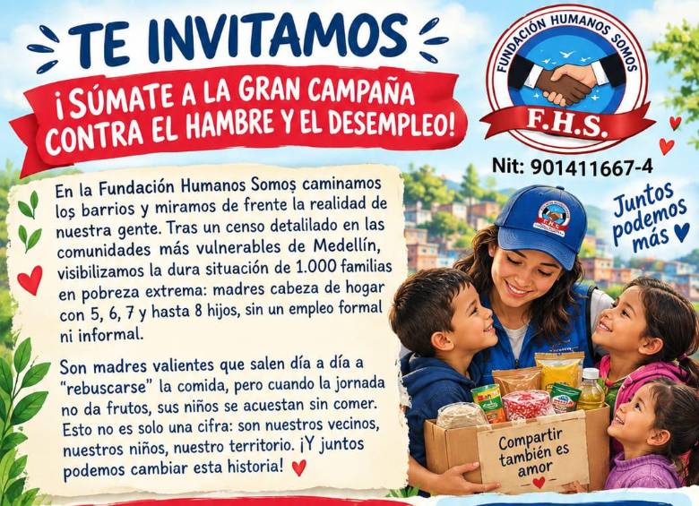 Fundación de Santo Domingo Savio, en Medellín, lanza S.O.S. para alimentar a población vulnerable: ¿cómo ayudar?