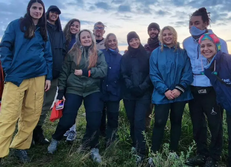 Equipo que subió Piedra Tabor nocturno. 