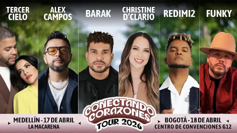 Conectando Corazones reunirá a Alex Campos, Tercer Cielo, Redimi2 y otros artistas de la música cristiana. Foto: Conectando corazones
