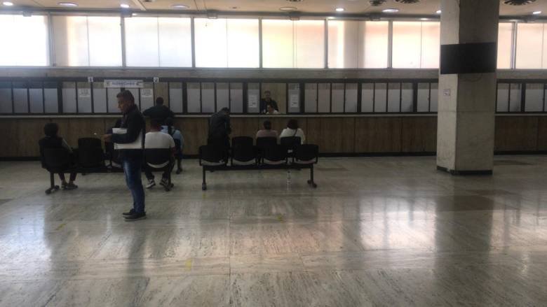 En loz juzgados civiles de Bogotá, solo está en funcionamiento el acceso a los archivos judiciales. Foto: Néstor Espinosa Robledo
