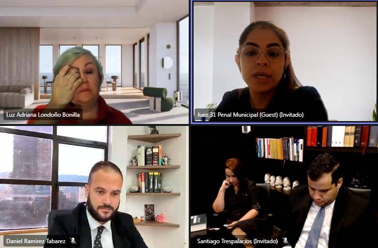 La audiencia fue realizada de forma virtual durante la tarde de este 27 de noviembre. FOTO: CORTESÍA