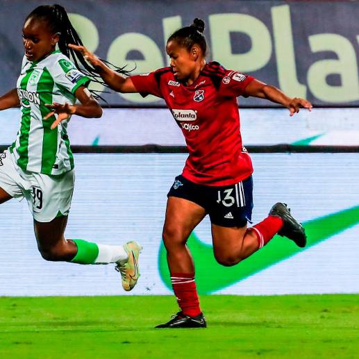 Atlético Nacional que venció 3-1 a DIM recibirá este viernes en el Atanasio Girardot a Santa Fe, por el duelo de ida de la semifinal de la Liga Femenina.FOTO JAIME PÉREZ 
