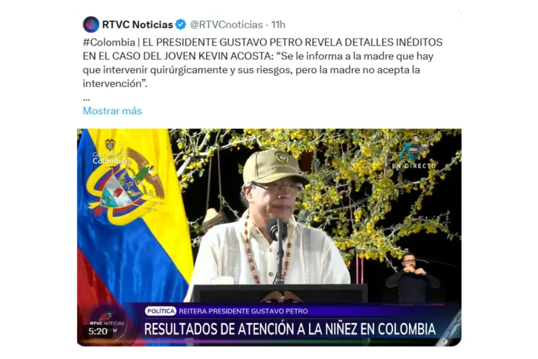 El video donde Gustavo Petro asegura que la madre no aceptó la cirugía fue marcado como “inapropiado para menores de edad”, por lo que solo puede verse si inician sesión en X.