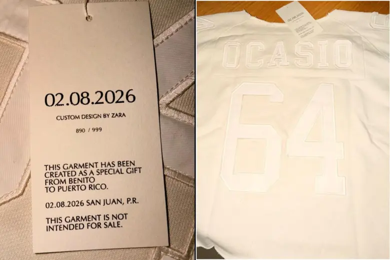 Camisetas regaladas por Bad Bunny después del Super Bowl. Foto: cortesía