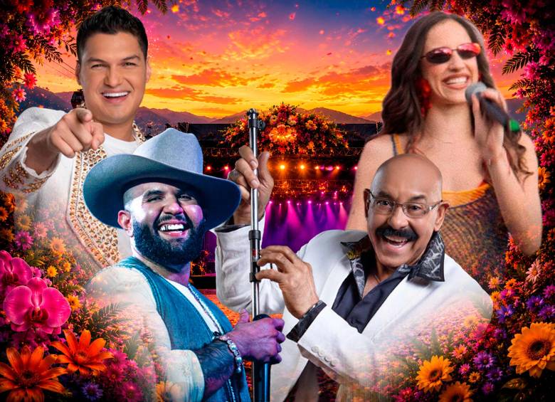 Elder Dayán, Aria Vega, Carin León y Óscar D’León, son algunos de los artistas invitados a diversos conciertos en la Feria de las Flores de este año. FOTOS Colprensa y Cortesías