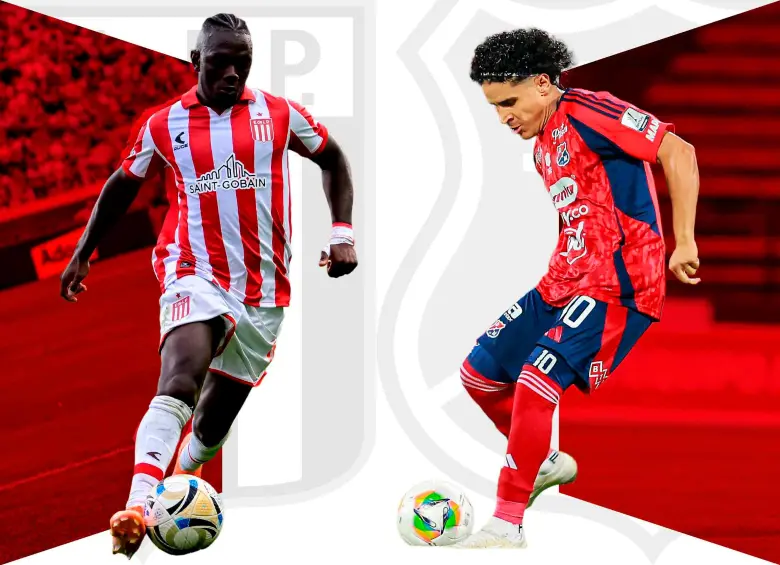 Edwuin Cetré y Daniel Cataño: el primero pasó por el DIM y hoy es figura de Estudiantes; el segundo es un refuerzo del que se espera bastante en esta fase. FOTOS MANUEL SALDARRIAGA Y GETTY