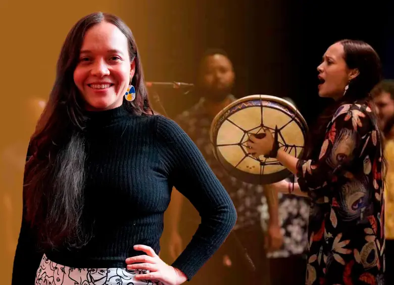 Ana Milena es la fundadora y directora de Voces Oscuras, un coro conformado por hombres. Foto: EL COLOMBIANO y Cortesía.
