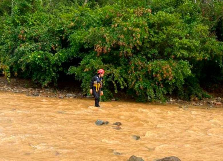 Los organismos de socorro de Segovia y Zaragoza buscaron en la quebrada Manipaz durante cuatro días. FOTO: CORTESÍA DAGRAN