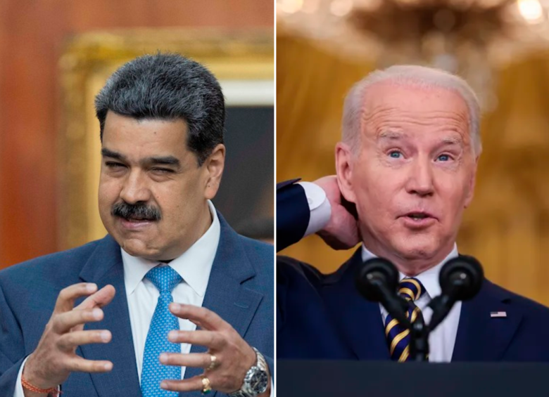 Los presidentes de Venezuela y Estados Unidos, Nicolás Maduro y Joe Biden. FOTO EFE 
